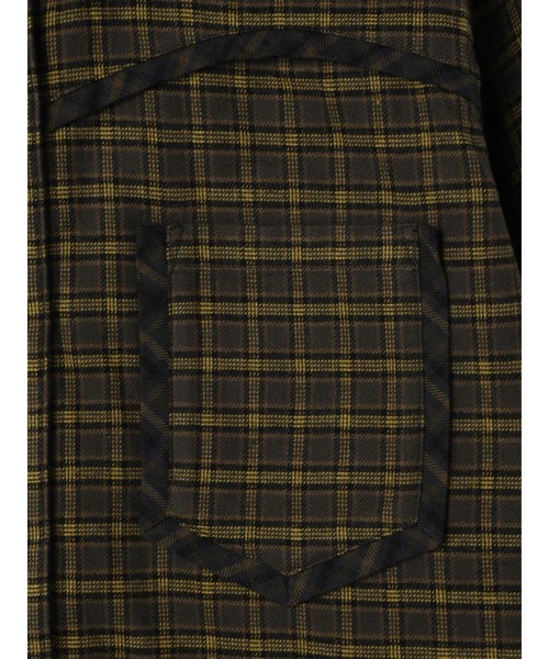FELICITY(フェリシティ)の「Piping Check Shirt(シャツ/ブラウス・レディース・ダークオリーブ/イエロー・2)」の4枚目の写真