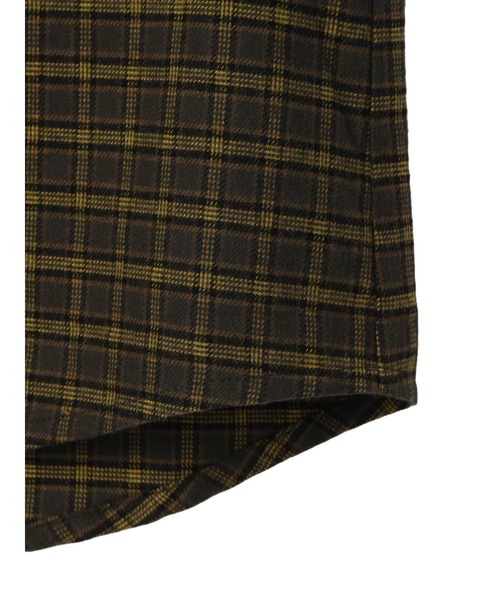 FELICITY(フェリシティ)の「Piping Check Shirt(シャツ/ブラウス・レディース・ダークオリーブ/イエロー・2)」の6枚目の写真