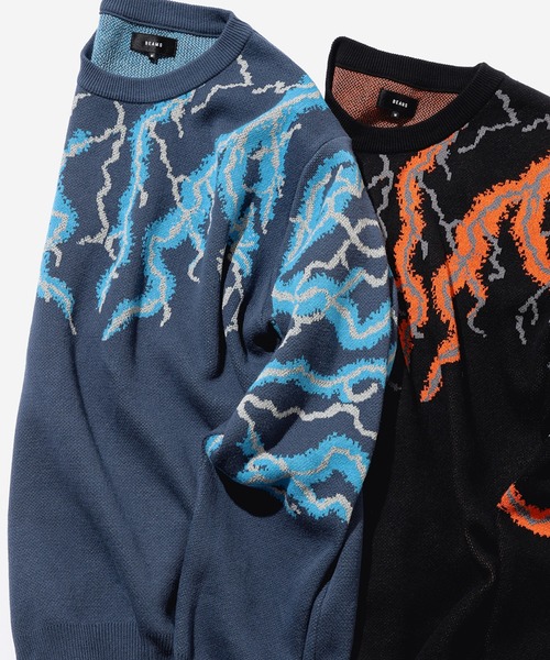 BEAMS（ビームス）の「12ゲージ サンダー クルーネック ニット（ニット/セーター・メンズ・ネイビー/ブラック・L/M/S/XL）」の4枚目の写真