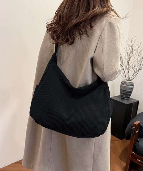 Miniministore（ミニミニストア）の「ショルダーバッグ A4 コーデュロイ（ショルダーバッグ・レディース・ブラック/アイボリー/カーキ/マスタード/グレー・FREE）」の22枚目の写真