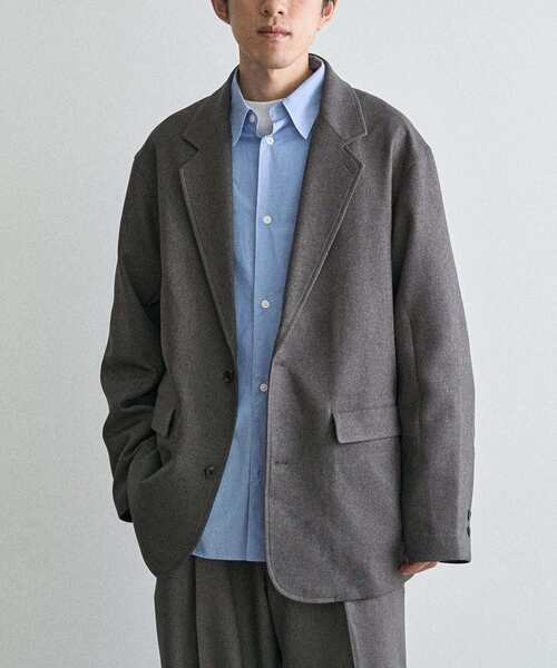 CRAFT STANDARD BOUTIQUE（クラフトスタンダードブティック）の「ウールライクポリツイルジャケット（テーラードジャケット・メンズ・ベージュ/ブラウン/ブラック/グレー・S/M/L）」の8枚目の写真