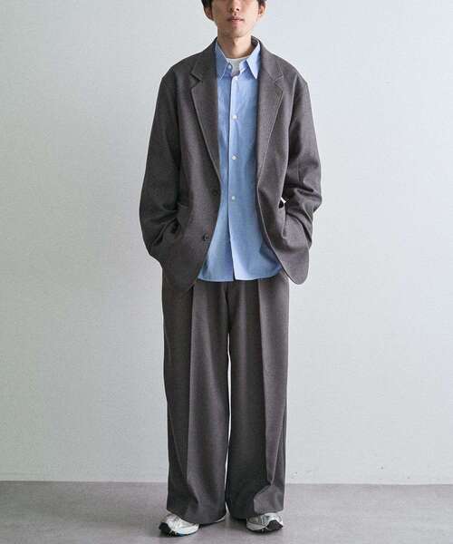 CRAFT STANDARD BOUTIQUE（クラフトスタンダードブティック）の「ウールライクポリツイルジャケット（テーラードジャケット・メンズ・ベージュ/ブラウン/ブラック/グレー・S/M/L）」の5枚目の写真