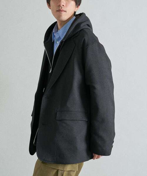 CRAFT STANDARD BOUTIQUE（クラフトスタンダードブティック）の「ウールライクポリツイルジャケット（テーラードジャケット・メンズ・ベージュ/ブラウン/ブラック/グレー・S/M/L）」の19枚目の写真