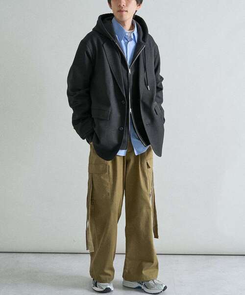 CRAFT STANDARD BOUTIQUE（クラフトスタンダードブティック）の「ウールライクポリツイルジャケット（テーラードジャケット・メンズ・ベージュ/ブラウン/ブラック/グレー・S/M/L）」の17枚目の写真