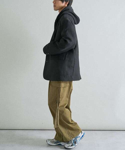 CRAFT STANDARD BOUTIQUE（クラフトスタンダードブティック）の「ウールライクポリツイルジャケット（テーラードジャケット・メンズ・ベージュ/ブラウン/ブラック/グレー・S/M/L）」の16枚目の写真