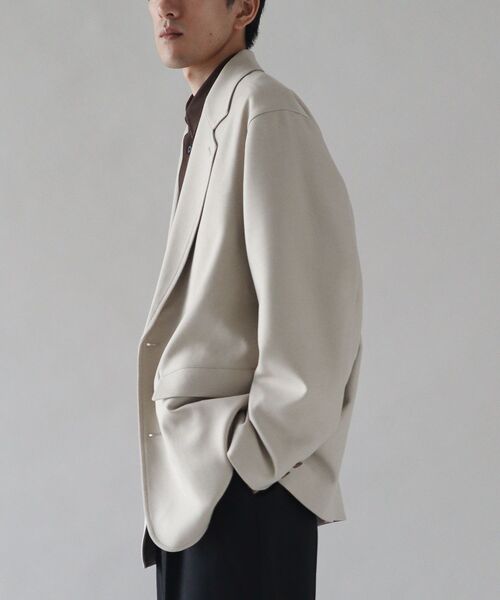 CRAFT STANDARD BOUTIQUE（クラフトスタンダードブティック）の「ウールライクポリツイルジャケット（テーラードジャケット・メンズ・ベージュ/ブラウン/ブラック/グレー・S/M/L）」の13枚目の写真