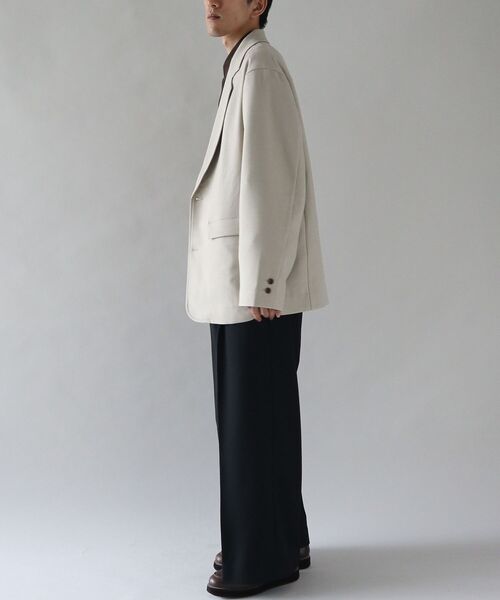 CRAFT STANDARD BOUTIQUE（クラフトスタンダードブティック）の「ウールライクポリツイルジャケット（テーラードジャケット・メンズ・ベージュ/ブラウン/ブラック/グレー・S/M/L）」の10枚目の写真