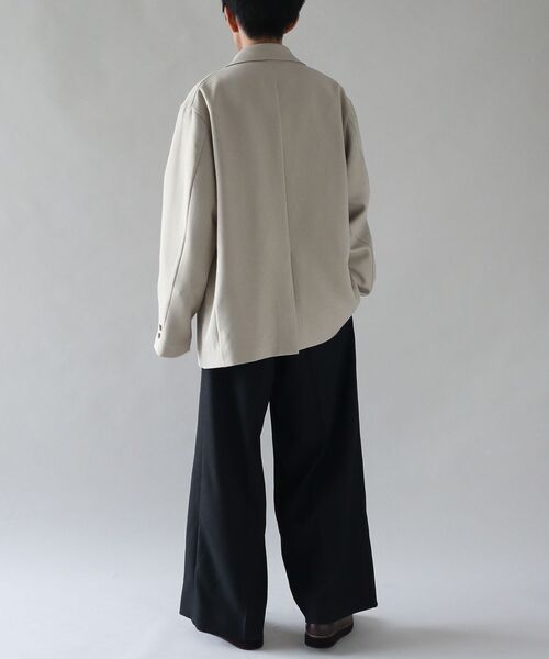 CRAFT STANDARD BOUTIQUE（クラフトスタンダードブティック）の「ウールライクポリツイルジャケット（テーラードジャケット・メンズ・ベージュ/ブラウン/ブラック/グレー・S/M/L）」の9枚目の写真