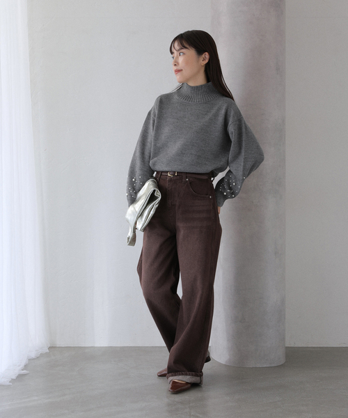 パールスタンドプルオーバー（ニット/セーター）｜La TOTALITE