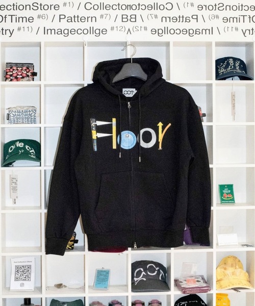 ALAND（エーランド）の「【UNISEX】POT／Floorフードジップアップ（パーカー・レディース・ブラック・SMALL/MEDIUM）」の2枚目の写真