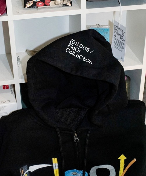 ALAND（エーランド）の「【UNISEX】POT／Floorフードジップアップ（パーカー・レディース・ブラック・SMALL/MEDIUM）」の4枚目の写真