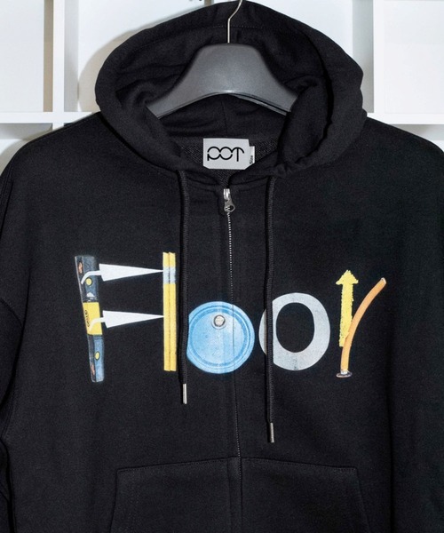 ALAND（エーランド）の「【UNISEX】POT／Floorフードジップアップ（パーカー・レディース・ブラック・SMALL/MEDIUM）」の5枚目の写真