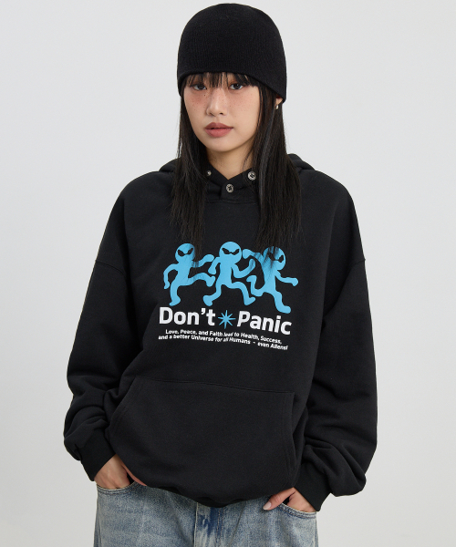 HOODHOOD(フッドフッド)の「スリーエイリアンフードブラック(パーカー・レディース・その他・1/2)」の1枚目の写真