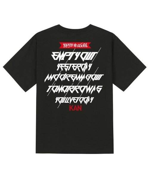 KAN6312(カン6312)の「KTB0012 カンレタリング 半袖Tシャツ - ブラック(Tシャツ/カットソー・メンズ・その他・SMALL/X-LARGE/LARGE/MEDIUM)」の1枚目の写真