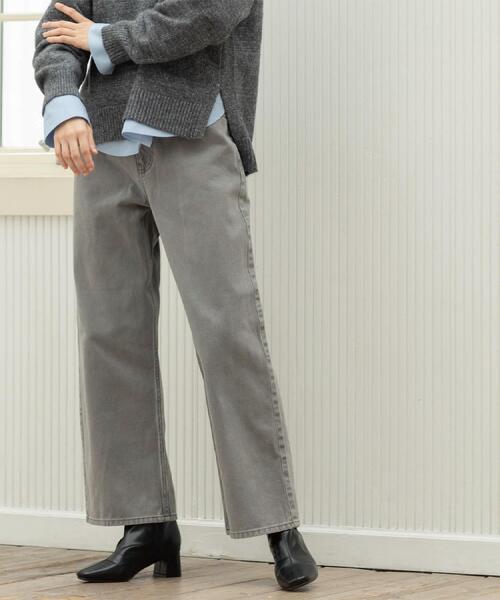 セール】ヴィンテージカラーワイドストレートパンツ【洗濯機OK