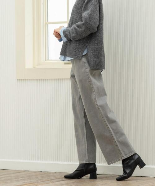 OPAQUE.CLIP（オペークドットクリップ）の「ヴィンテージカラーワイドストレートパンツ【洗濯機OK】（その他パンツ・レディース・ダークグレー/ブラウン系・38/40/42）」の4枚目の写真
