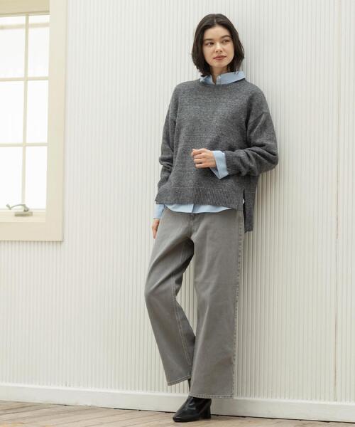 セール】ヴィンテージカラーワイドストレートパンツ【洗濯機OK