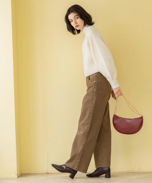 OPAQUE.CLIP（オペークドットクリップ）の「ヴィンテージカラーワイドストレートパンツ【洗濯機OK】（その他パンツ・レディース・ダークグレー/ブラウン系・38/40/42）」の8枚目の写真