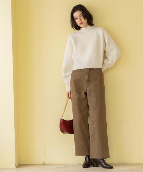 OPAQUE.CLIP（オペークドットクリップ）の「ヴィンテージカラーワイドストレートパンツ【洗濯機OK】（その他パンツ・レディース・ダークグレー/ブラウン系・38/40/42）」の9枚目の写真