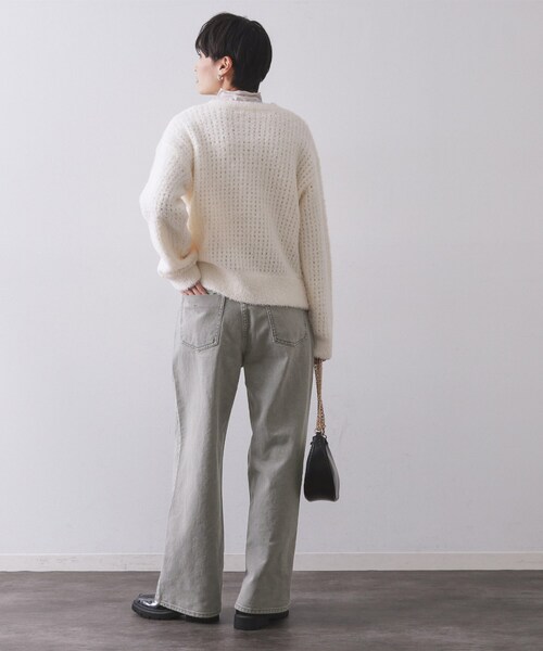 OPAQUE.CLIP（オペークドットクリップ）の「ヴィンテージカラーワイドストレートパンツ【洗濯機OK】（その他パンツ・レディース・ダークグレー/ブラウン系・38/40/42）」の18枚目の写真