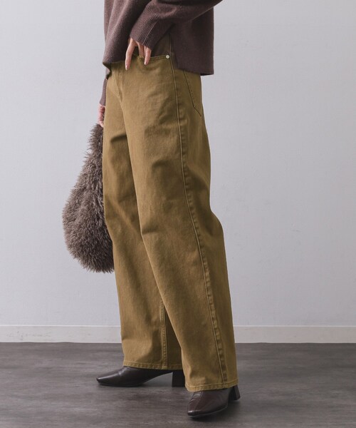 OPAQUE.CLIP（オペークドットクリップ）の「ヴィンテージカラーワイドストレートパンツ【洗濯機OK】（その他パンツ・レディース・ダークグレー/ブラウン系・38/40/42）」の21枚目の写真