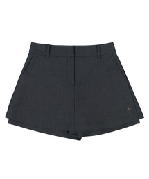 SELITIO（セレティオ）の「レイヤードミニスカートパンツチャコール（スカート）」