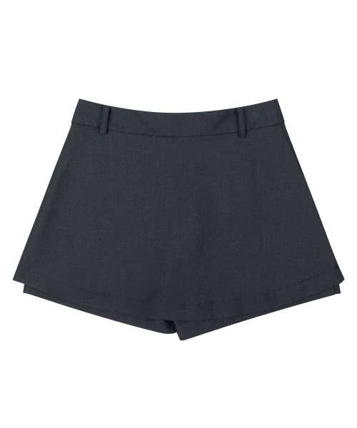 SELITIO(セレティオ)の「レイヤードミニスカートパンツチャコール(スカート・レディース・チャコール・SMALL/MEDIUM/LARGE)」の2枚目の写真