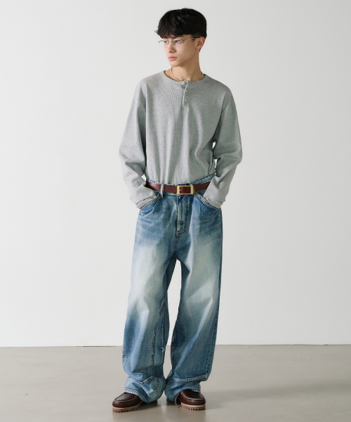 NOUN(ノウン)の「sprit denim pants (blue)(デニムパンツ・メンズ・その他・0/1/2)」の2枚目の写真