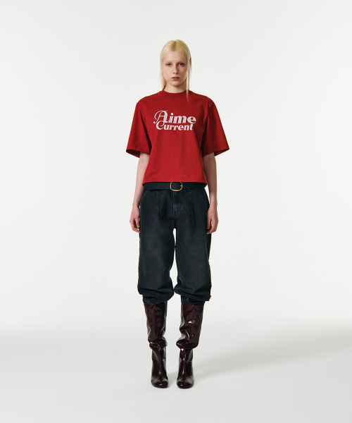 CURRENT（カレント）の「AIME CROP HALF SLEEVES T-SHIRT [RED]（Tシャツ/カットソー・レディース・その他・FREE）」の7枚目の写真