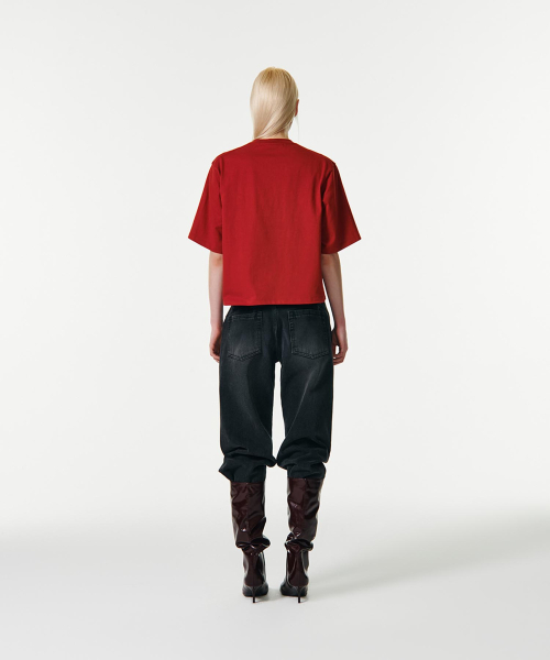 CURRENT（カレント）の「AIME CROP HALF SLEEVES T-SHIRT [RED]（Tシャツ/カットソー・レディース・その他・FREE）」の9枚目の写真