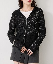 レースフーディーパーカー