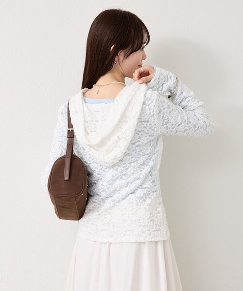 mystic（ミスティック）の「レースフーディーパーカー（パーカー・レディース・オフホワイト/ブラック・FREE/2）」の6枚目の写真