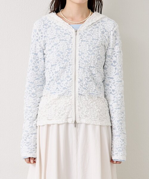 mystic（ミスティック）の「レースフーディーパーカー（パーカー・レディース・オフホワイト/ブラック・FREE/2）」の9枚目の写真