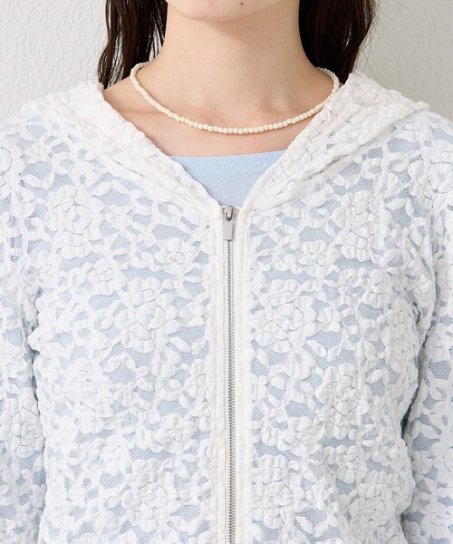 mystic（ミスティック）の「レースフーディーパーカー（パーカー・レディース・オフホワイト/ブラック・FREE/2）」の12枚目の写真