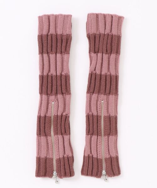 Casselini(キャセリーニ)の「Long Rib Arm Warmer 232-110216(ストール/ショール・レディース・ピンク・FREE)」の1枚目の写真