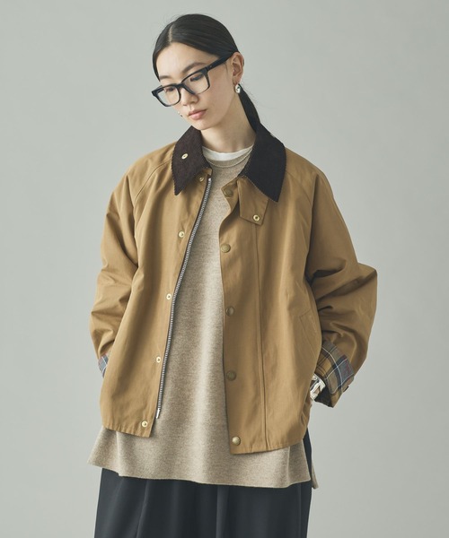Barbour(バブアー)の「Curensology(カレンソロジー)/<Barbour>Curensology Exclusive Jacket(ブルゾン・レディース・カーキ/ベージュ・38/36)」の6枚目の写真