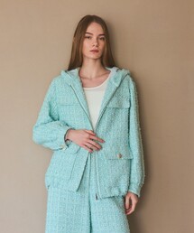 GRACE CLASS | ツイードフーディーコート(その他アウター)