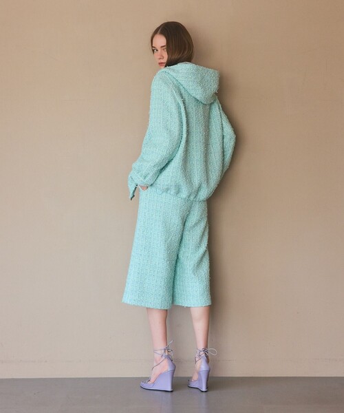 GRACE CLASS(グレースクラス)の「ツイードフーディーコート(その他アウター・レディース・ミント・36)」の3枚目の写真