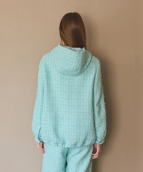 GRACE CLASS(グレースクラス)の「ツイードフーディーコート(その他アウター・レディース・ミント・36)」の7枚目の写真