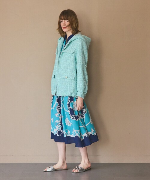 GRACE CLASS(グレースクラス)の「ツイードフーディーコート(その他アウター・レディース・ミント・36)」の9枚目の写真