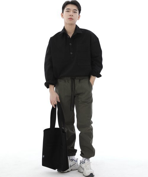 SAINTCREW(セントクルー)の「ツーレイヤーバテックポケットボタンプルオーバーシャツ 2L-403PS ブラック(シャツ/ブラウス・メンズ・その他・SMALL/MEDIUM/LARGE/X-LARGE)」の3枚目の写真