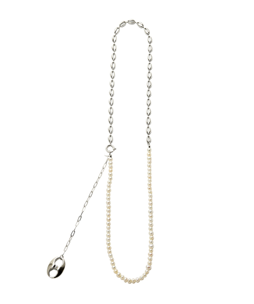 Pignose pearl belt necklace