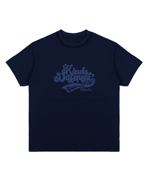 KINDS(カインズ)の「20 count premium single old school short sleeve t-shirt (Navy)(Tシャツ/カットソー・レディース・その他・MEDIUM/LARGE)」の1枚目の写真
