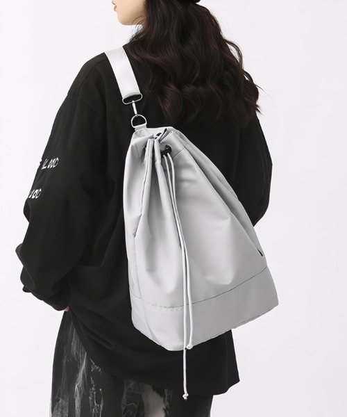 セール】2WAYナイロン巾着リュック/ナップサック/A4サイズ対応（バック