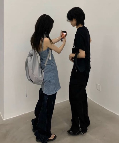 WYZ wear(ダブリューワイジィーウェア)の「2WAYナイロン巾着リュック/ナップサック/A4サイズ対応(バックパック/リュック・メンズ・ブラック/グレー・FREE)」の7枚目の写真