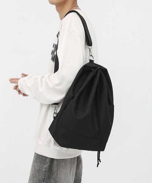 セール】2WAYナイロン巾着リュック/ナップサック/A4サイズ対応（バック