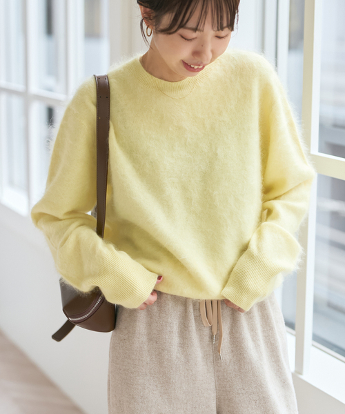 Spick & Span（スピックアンドスパン）の「ファーカシミヤクルーネックプルオーバー（ニット/セーター・レディース・イエロー/ピンク系その他・FREE）」の11枚目の写真