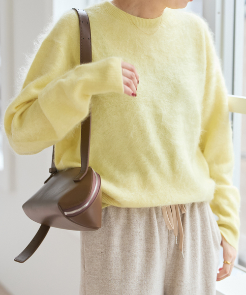 Spick & Span（スピックアンドスパン）の「ファーカシミヤクルーネックプルオーバー（ニット/セーター・レディース・イエロー/ピンク系その他・FREE）」の13枚目の写真