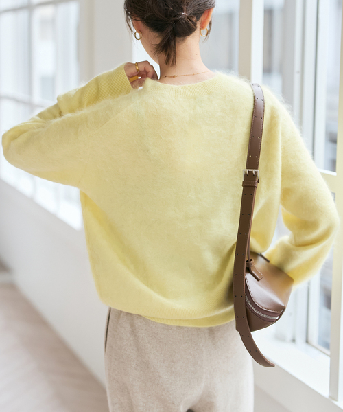 Spick & Span（スピックアンドスパン）の「ファーカシミヤクルーネックプルオーバー（ニット/セーター・レディース・イエロー/ピンク系その他・FREE）」の14枚目の写真