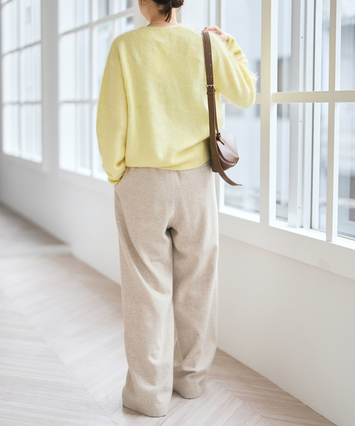 Spick & Span（スピックアンドスパン）の「ファーカシミヤクルーネックプルオーバー（ニット/セーター・レディース・イエロー/ピンク系その他・FREE）」の16枚目の写真